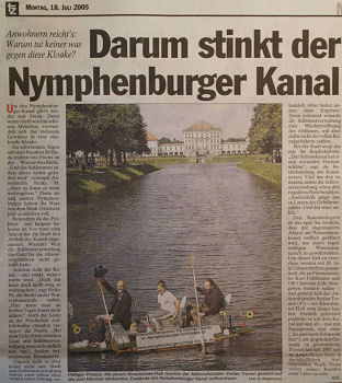 18. Juli 2005: tz München, Bericht auf Seite 7, Rubrik: München Region.